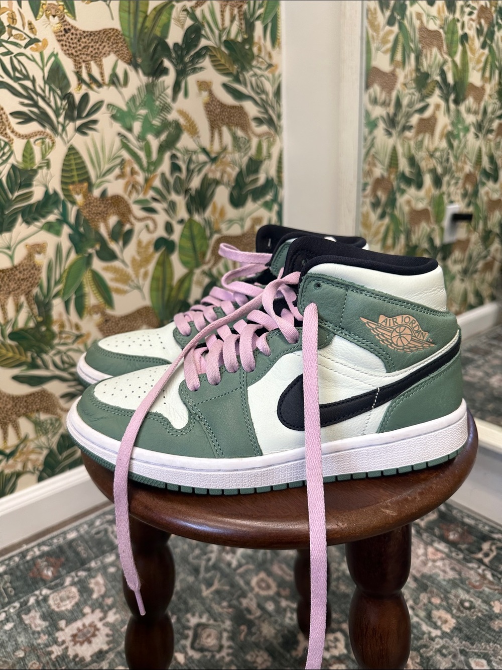 Women's Size 7 Jordan 1 Mid AKA Dutch Green Worn 1x / No Box